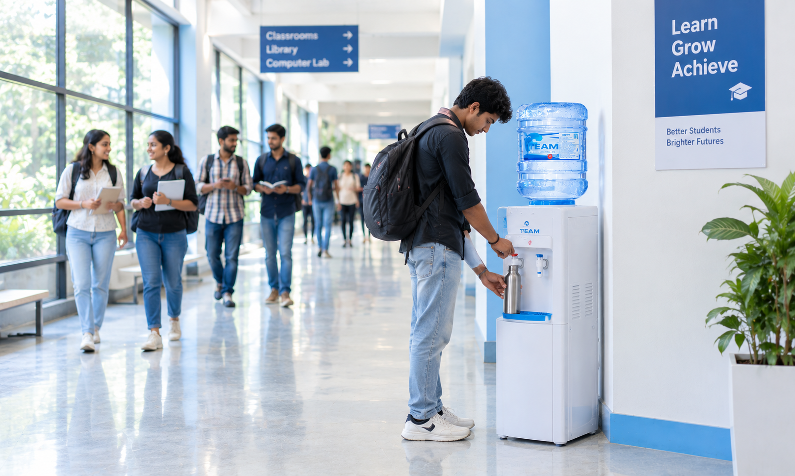 Educational institution campus drinking water supply