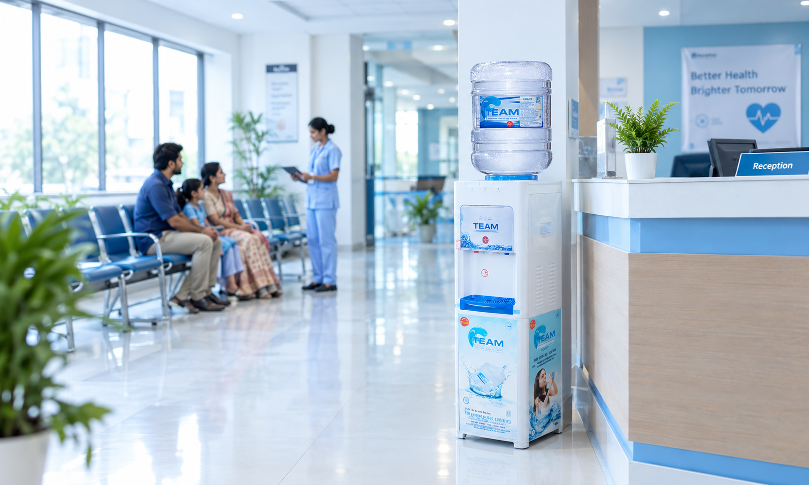 Hospital and healthcare workplace drinking water supply